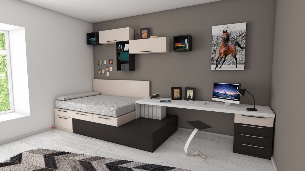 Guest rooms with work space